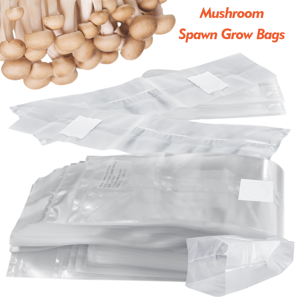 Mushroom Spawn Bag - 50PCS PP 0.2um Filter PP Mushroom