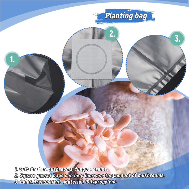 Mushroom Spawn Bag - ABXF-50Pcs 10X20 Inch PVC Mushroom Spawn