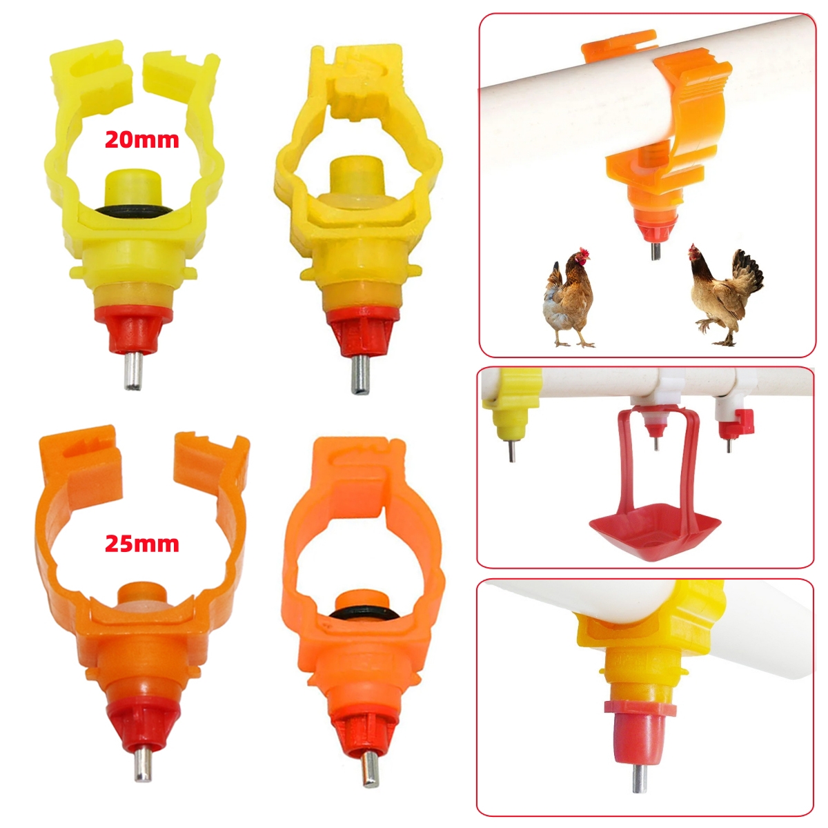 20mm 25mm Clamp-type Poultry N - Chicken Nipple Drinker recensie en prijs